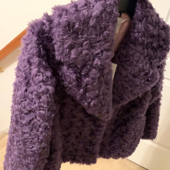Purple Teddy Coat (made in Italy) - Picture 2 of 2